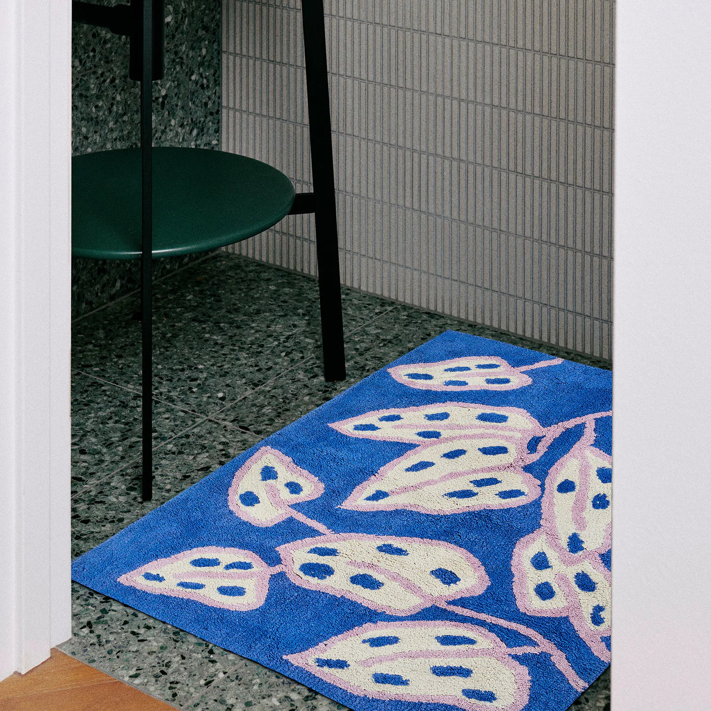 Spotted Begonia Blue - Bathmat