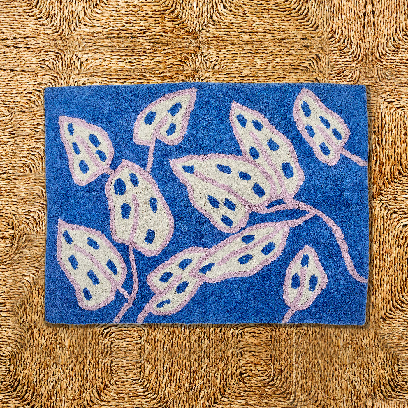 Spotted Begonia Blue - Bathmat