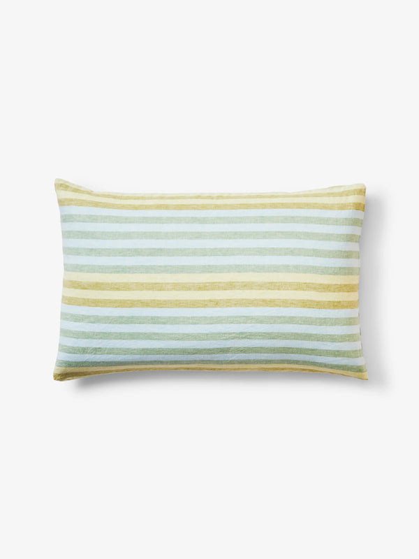 Stripe Blue Green Linen Standard Pillowcases