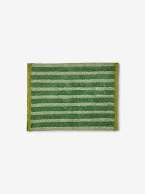 Stripe Reversible Khaki Bath Mat