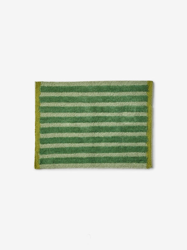 Stripe Reversible Khaki Bath Mat