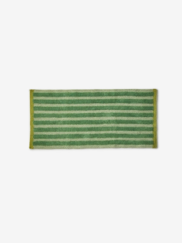 Stripe Reversible Khaki Long Bath Mat