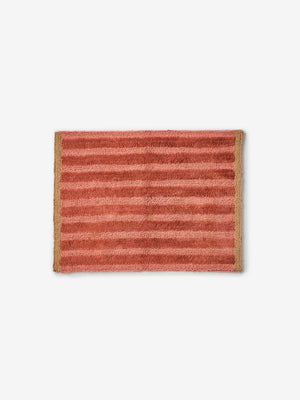 Stripe Terracotta Bath Mat
