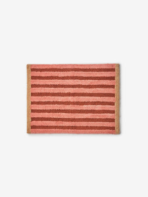 Stripe Terracotta Bath Mat