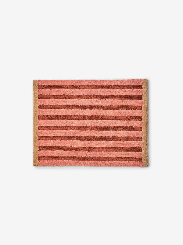 Stripe Terracotta Bath Mat