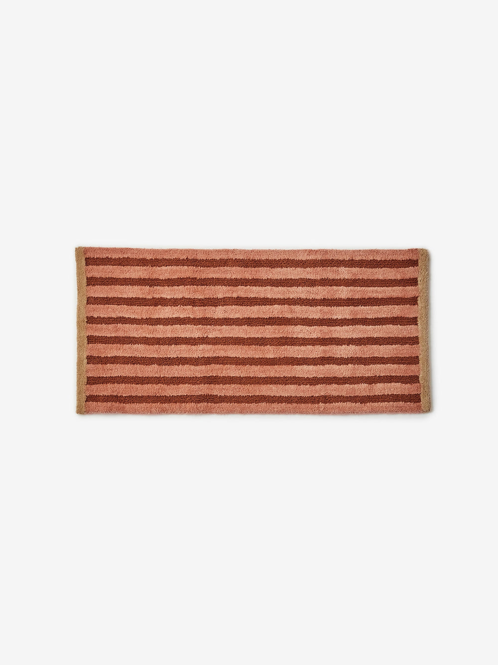 Stripe Reversible Terracotta Long Bath Mat