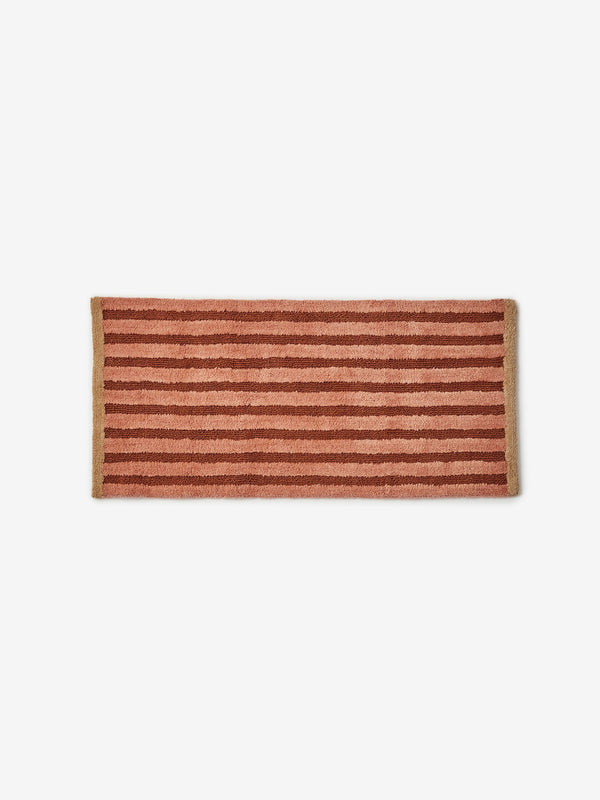 Stripe Terracotta Long Bath Mat