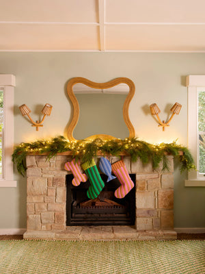 Stripe Verde Christmas Stocking