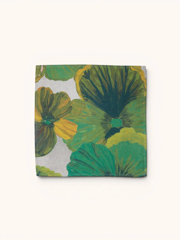 Wild Pansy Verde Napkins (set of 4)