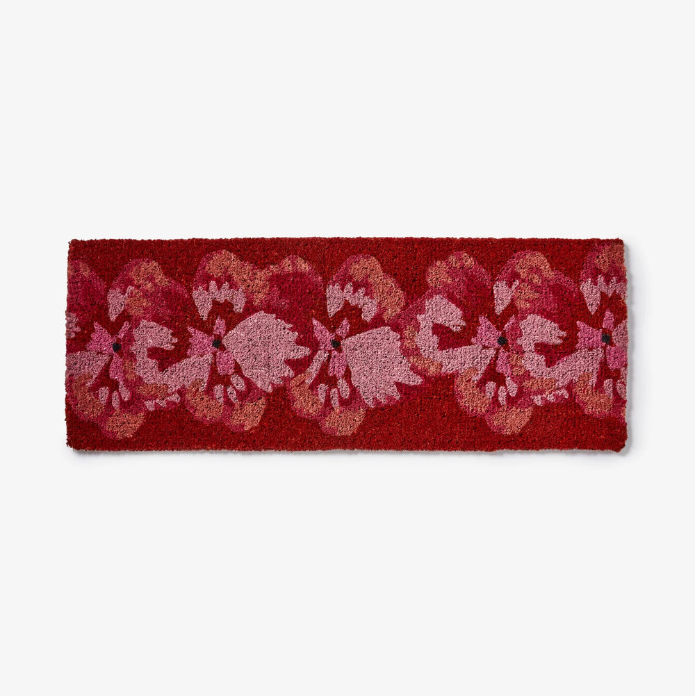 Pansy Pink Long Door Mat