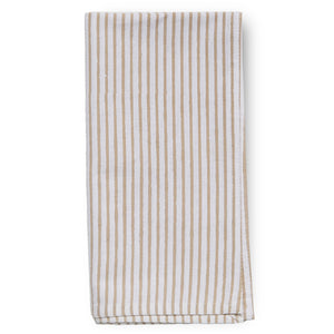 folded canvas and sasson bromley stripe napkin set of 4 in Taupe