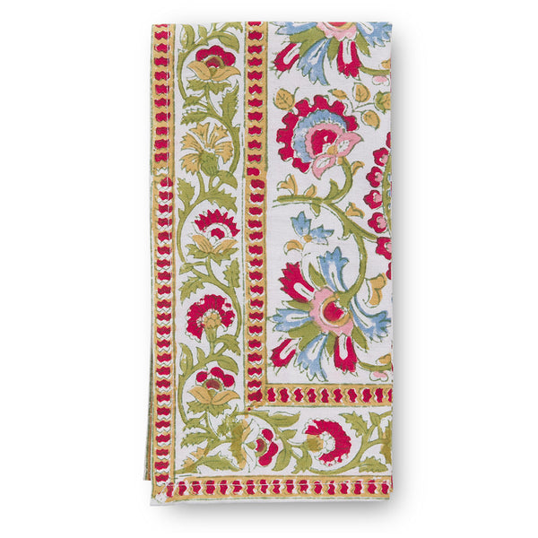 folded canvas and sasson tableau paisley napkin in set of 4