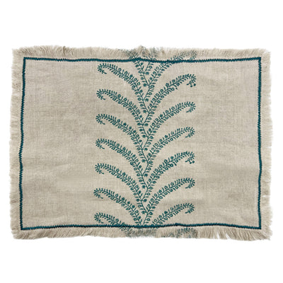Perennial Placemat Teal Set of Four
