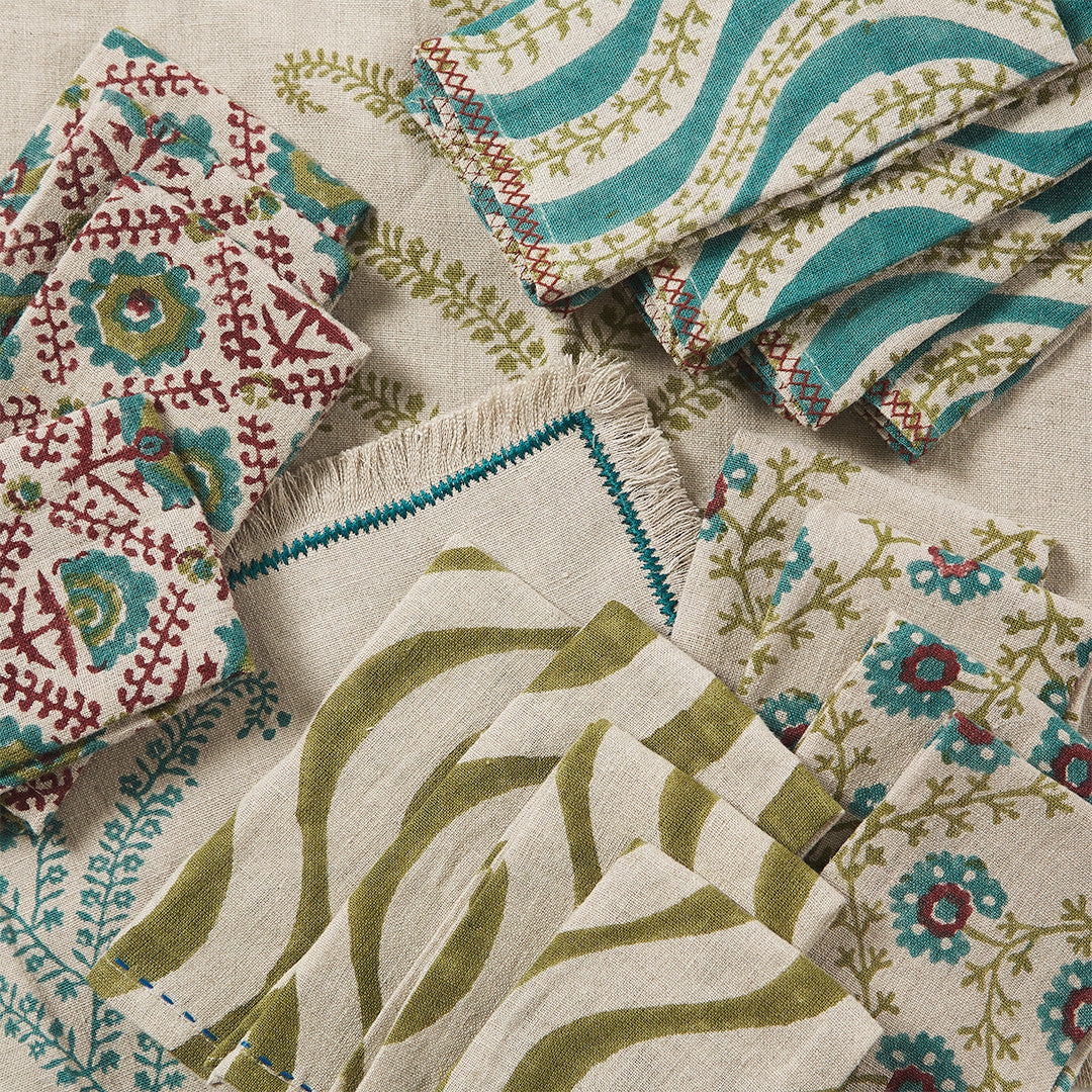 Perennial Placemat Teal Set of Four