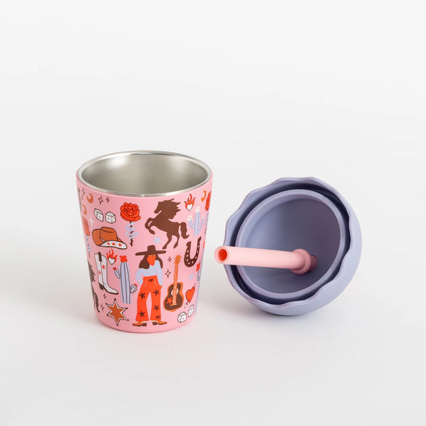 Cowgirl Mini Smoothie Cup & Straw