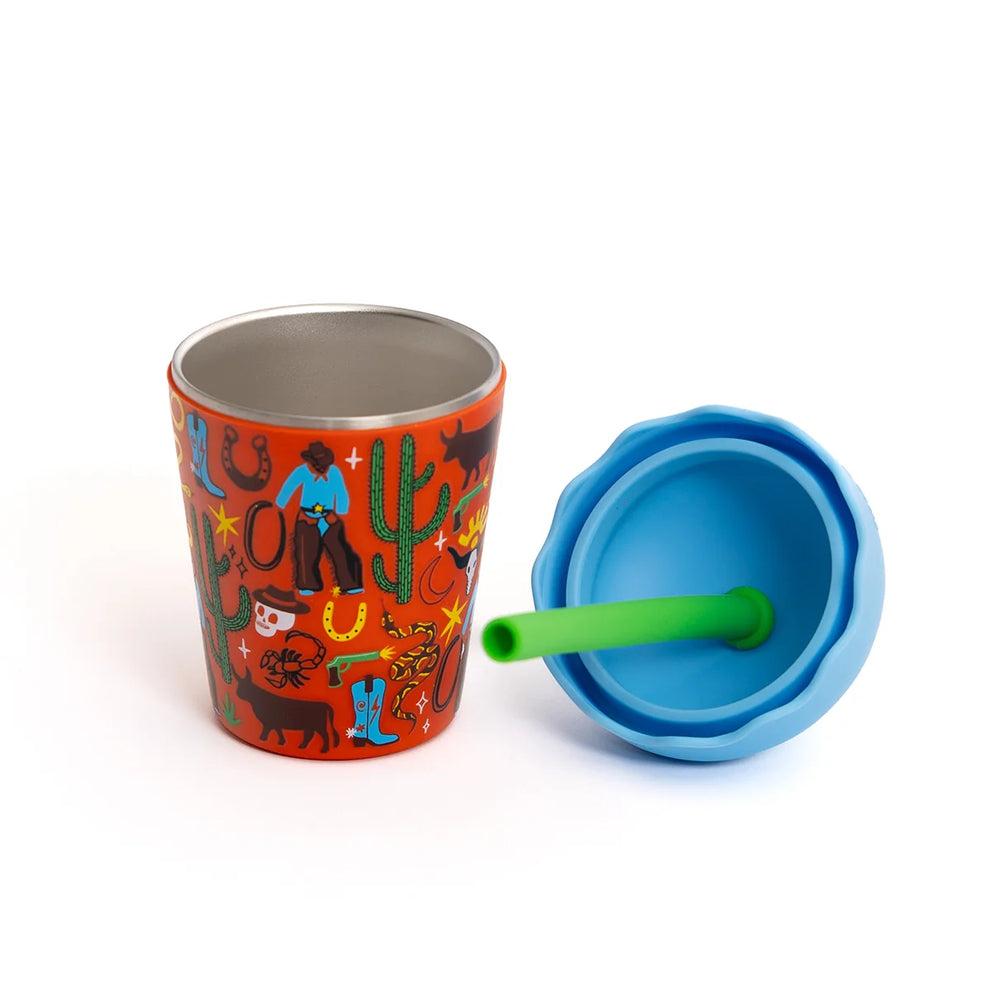 Cowboy Mini Smoothie Cup & Straw