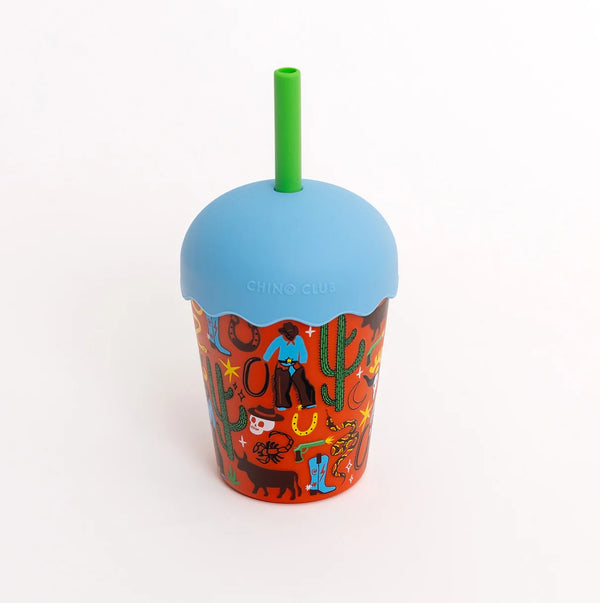 Cowboy Mini Smoothie Cup & Straw