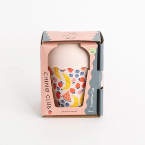 Fruits Pink Mini Smoothie Cup & Straw