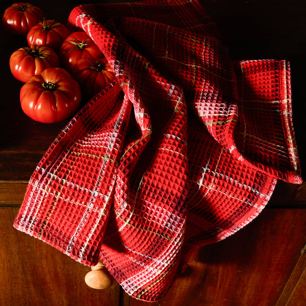 sage-and-clare-frances-waffle-tea-towel-poppy