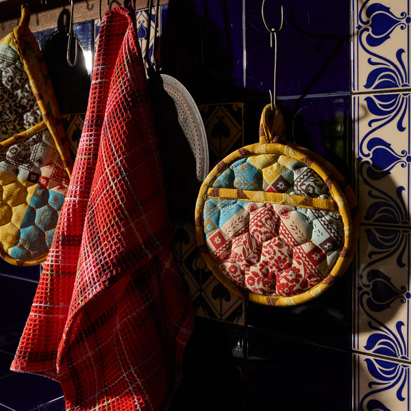 sage-and-clare-frances-waffle-tea-towel-poppy