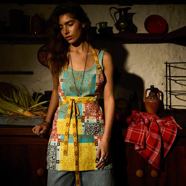 sage-and-clare-frances-waffle-tea-towel-poppy