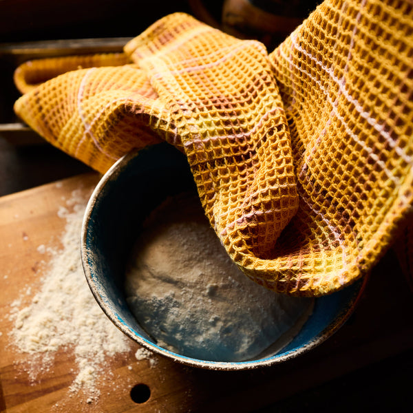sage-and-clare-frances-waffle-tea-towel-ochre