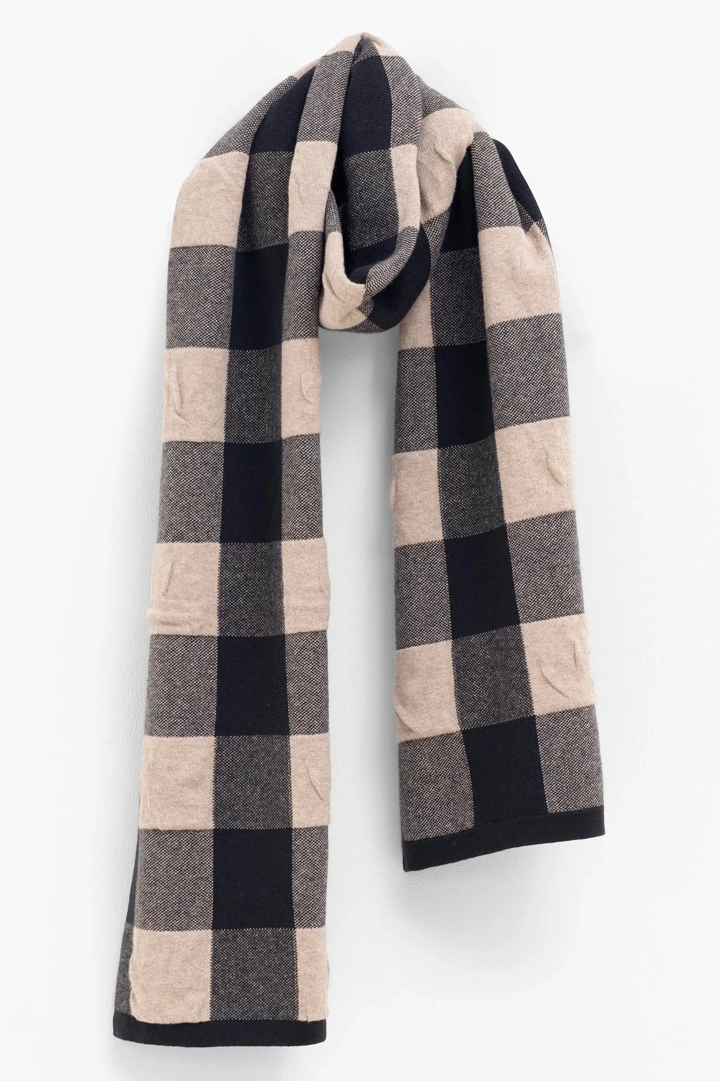 Karo Scarf - Gingham Black/Camel