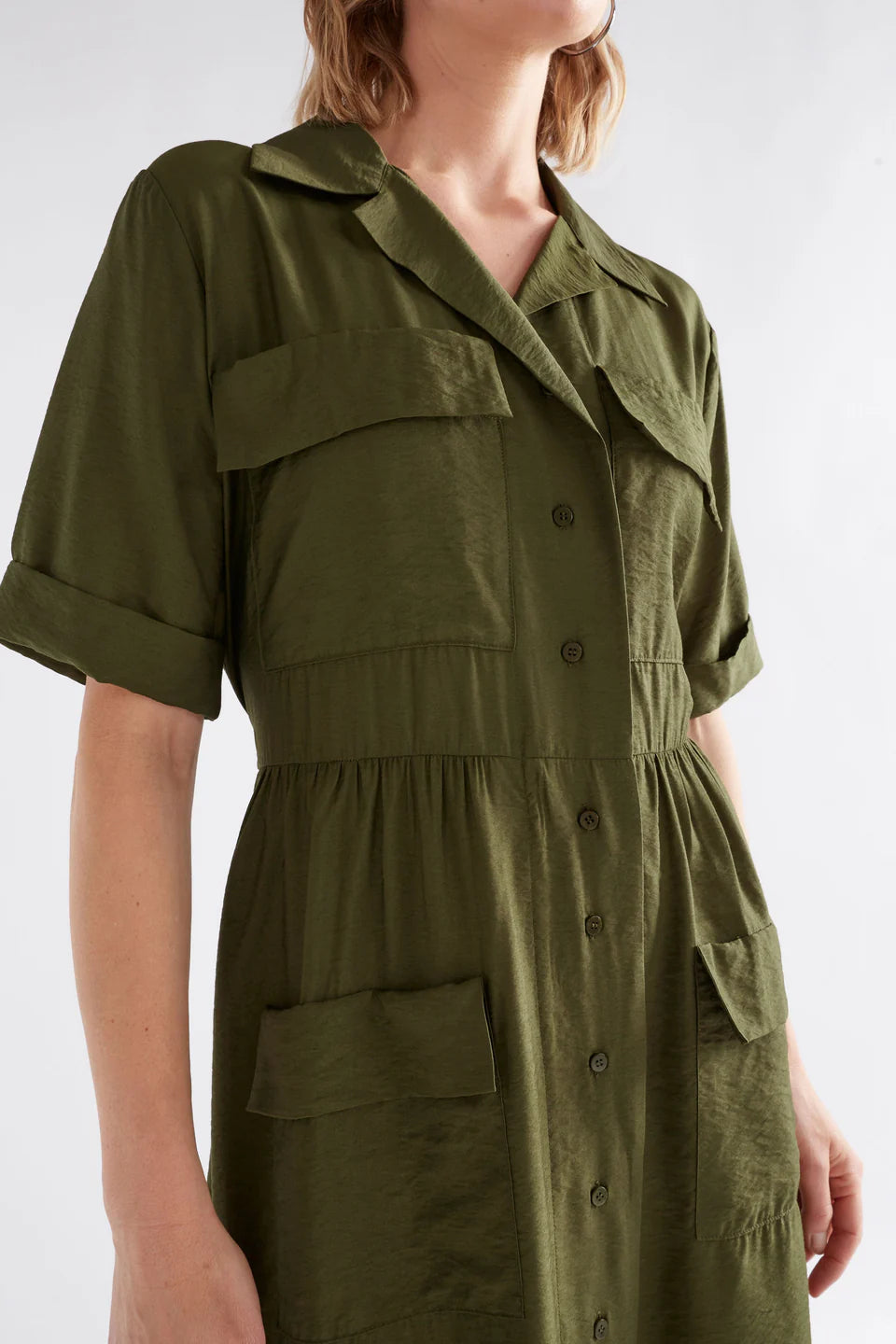 Eine Shirt Dress - Bright Olive