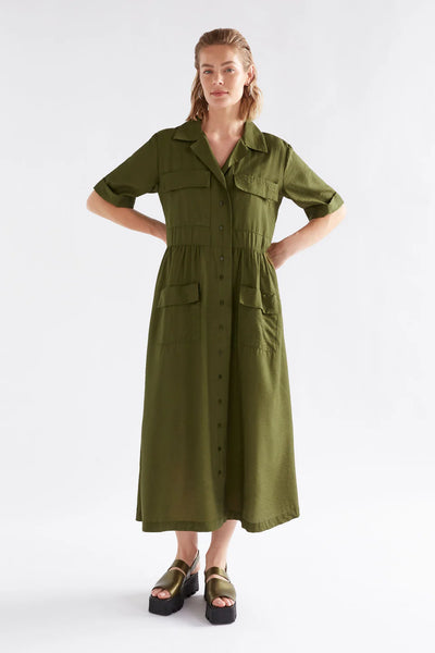 Eine Shirt Dress - Bright Olive