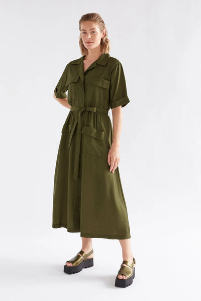 Eine Shirt Dress - Bright Olive