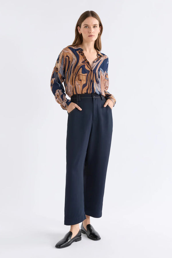 Eir Sheer Shirt- Brandr Print