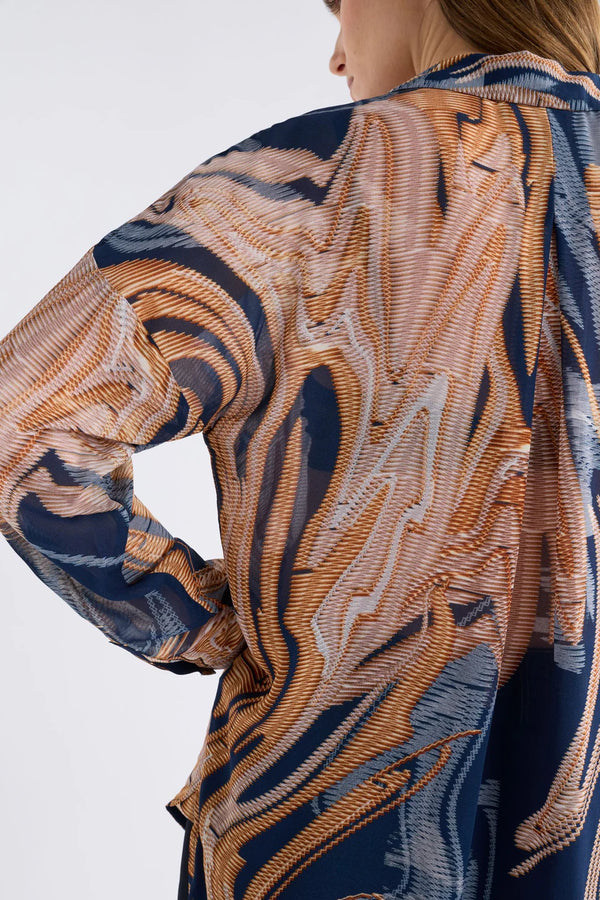 Eir Sheer Shirt- Brandr Print