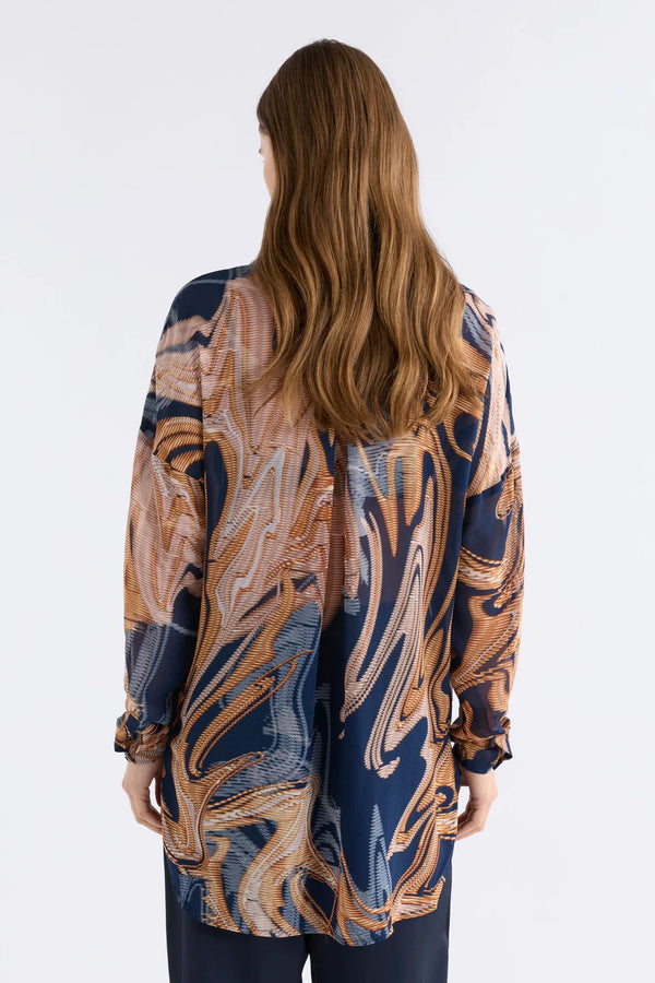 Eir Sheer Shirt- Brandr Print