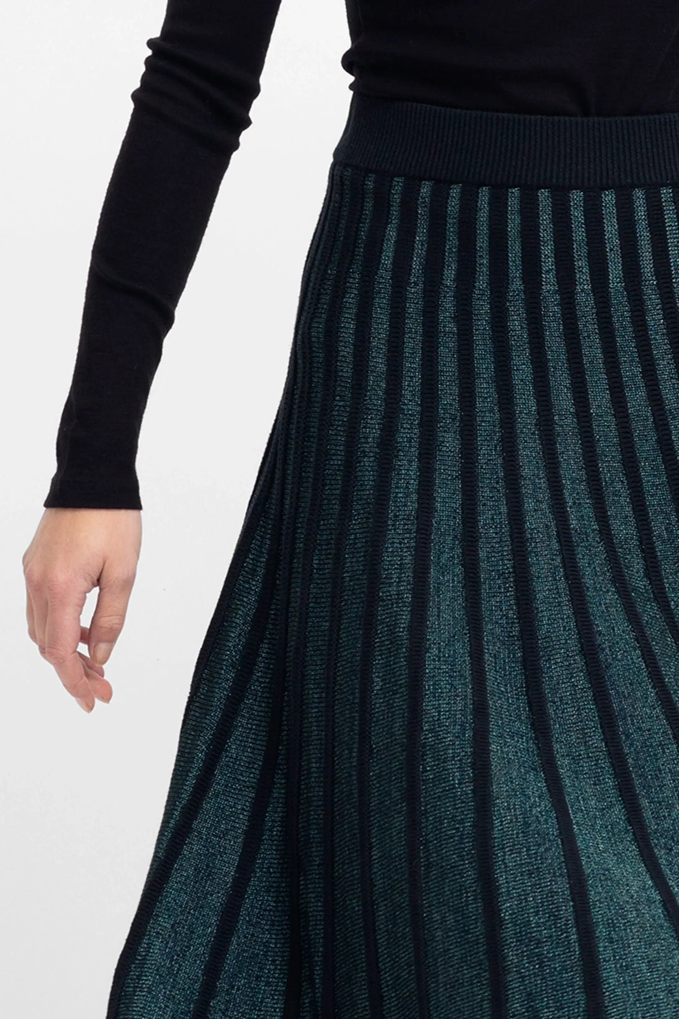 Glittra Metallic Skirt - Teal