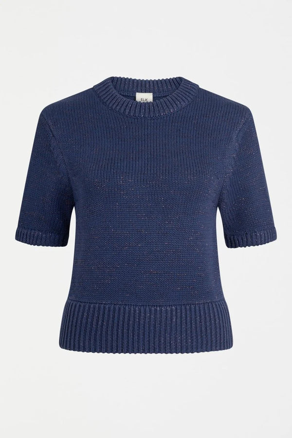 Luft Lurex Knit Top - Navy/Copper