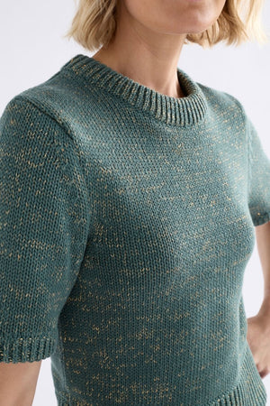 Luft Lurex Top - Sage/Gold