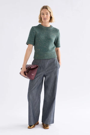 Luft Lurex Top - Sage/Gold