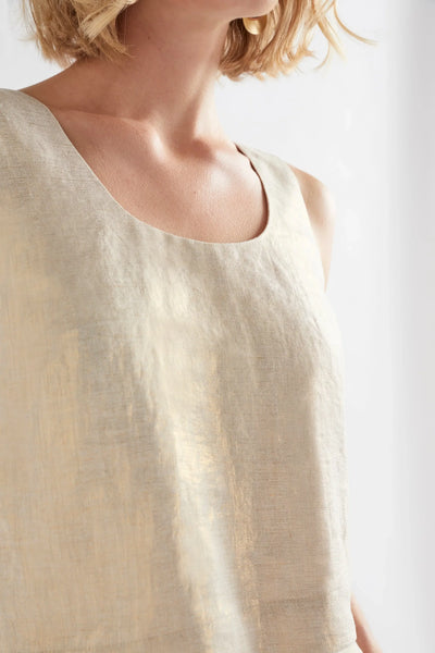 Metalen Tank - Gold Linen