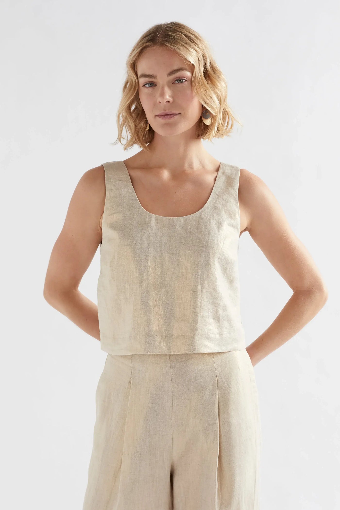 Metalen Tank - Gold Linen