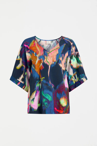 Moda V Neck Top - Vaara Print
