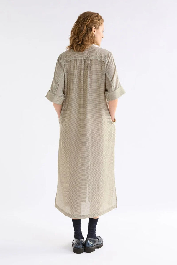 Porta Dress - Olive Stripe