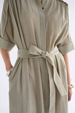 Porta Dress - Olive Stripe