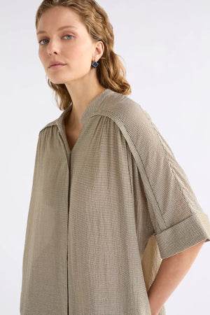 Porta Dress - Olive Stripe