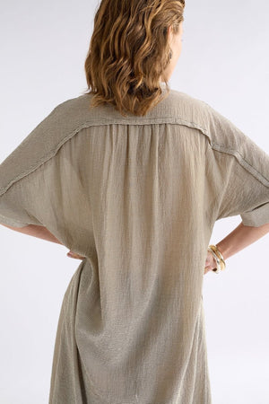 Porta Dress - Olive Stripe