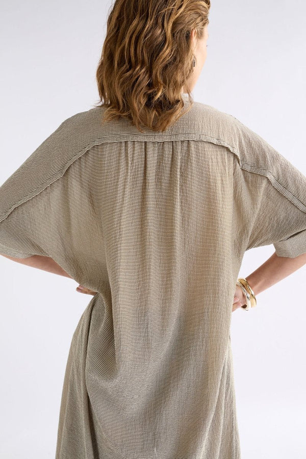 Porta Dress - Olive Stripe