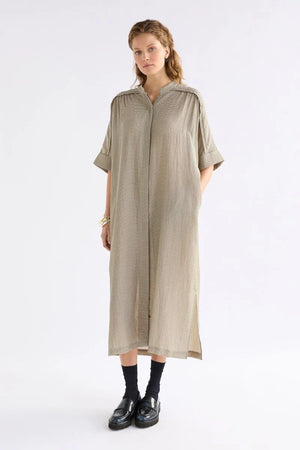 Porta Dress - Olive Stripe