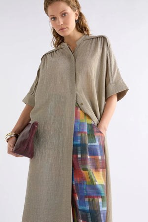 Porta Dress - Olive Stripe