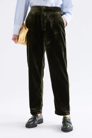 Suuri Velvet Pant - Deep Olive