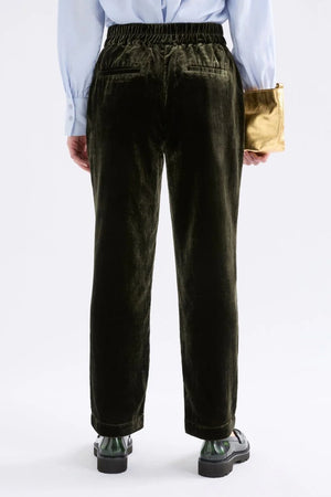 Suuri Velvet Pant - Deep Olive