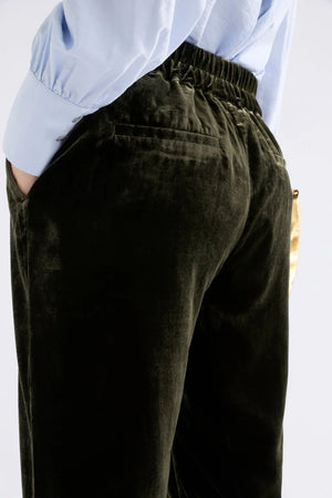 Suuri Velvet Pant - Deep Olive